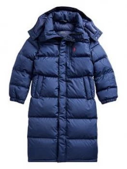 image of Ralph Lauren Boys Padded Jacket With Removable Hood - Navy, Size Age: 6 Years