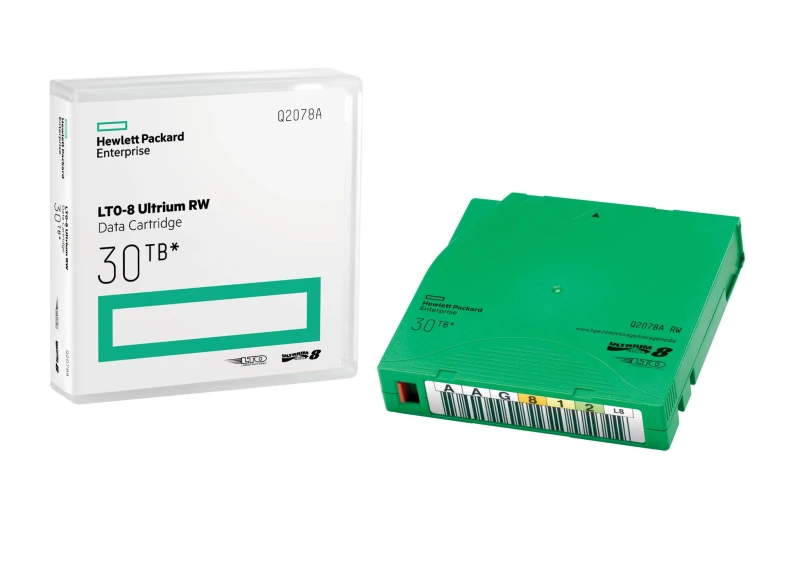 Image of HP Enterprise HPE LTO-8 Ultrium 30TB RW Non Custom Labeled Library Pack 20 Data Cartridges with Cases Q2078AN