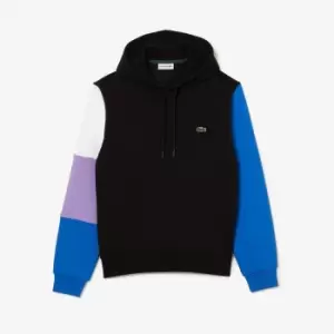 image of Mens Lacoste Hooded Sweatshirt Size 7 - XXL Black / Blue / Purple / White