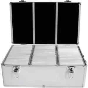 image of MediaRange CD hardcase 500 CDs/DVDs/Blurays Aluminium Silver (W x H x D) 447 x 180 x 300 mm BOX77