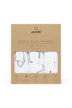 image of Panda 100% Bamboo Baby Muslin - Freckles (3 pack)