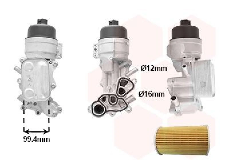 Image of VAN WEZEL Engine oil cooler VAN WEZEL 40013702