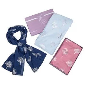 Image of Equilibrium Metallic Silver Trees Scarf