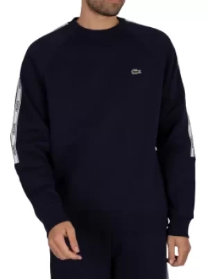 Image of Sleeve Taping Relaxed Sweatshirt