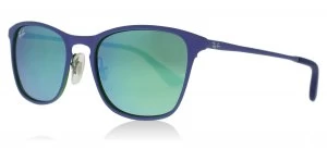 image of Ray-Ban Junior RJ9539S Sunglasses Rubber Green/Blue 255/3R 48mm