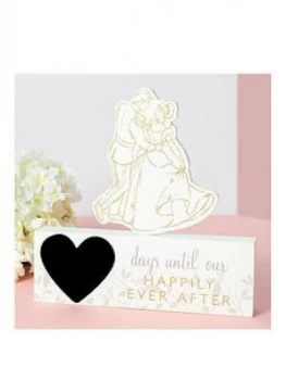 image of Disney Cinderella & Prince Charming Countdown Plaque