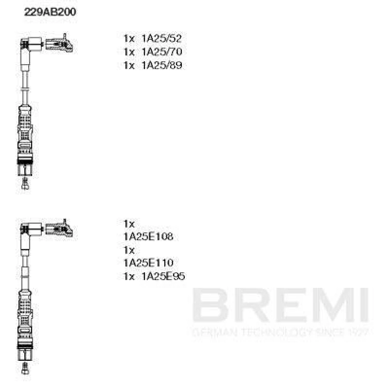Image of BREMI 229AB200 Ignition Lead Set Number of circuits: 6 Ignition Cable Kit (685)