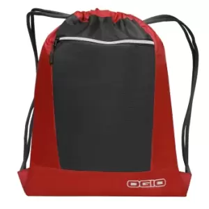 image of Ogio Endurance Pulse Drawstring Pack Bag (One Size) (Deep Red/ Black)