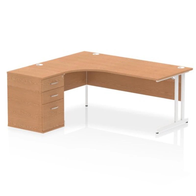 Image of Dynamic Office Solutions Impulse 1800mm Cantilever Left Crescent Desk Workstation I004126
