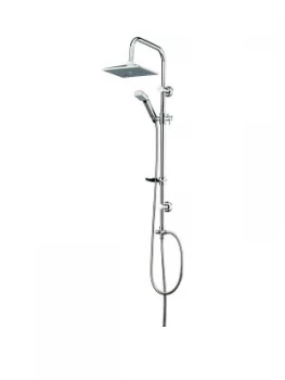 image of Aqualux Shower System Charisma. Monsoon Shower Head Riser Rail and Hand Shower