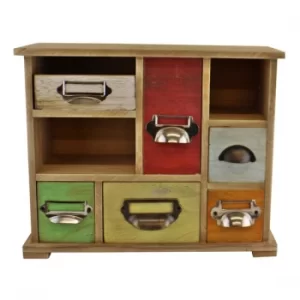 Image of Multi Coloured Wooden Trinket Drawers