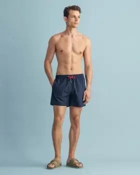 image of GANT Men Classic Fit Swim Shorts (4XL) Blue