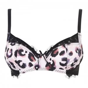 image of Figleaves Bree Non Pad Side Supprt Full Cup Bra - Leopard