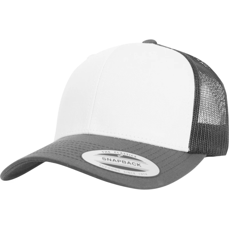 Image of Flexfit by Yupoong Mens Retro Trucker Coloured Front Cap in Dark Grey Dark Grey Male One Size