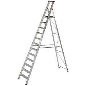 image of Werner MasterTrade 12 Tread Aluminium Platform Stepladder