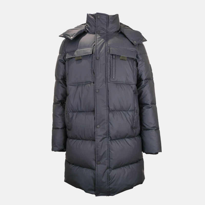 Image of Jack Wills Mens Hooded Long Puffer Jacket Black male XS