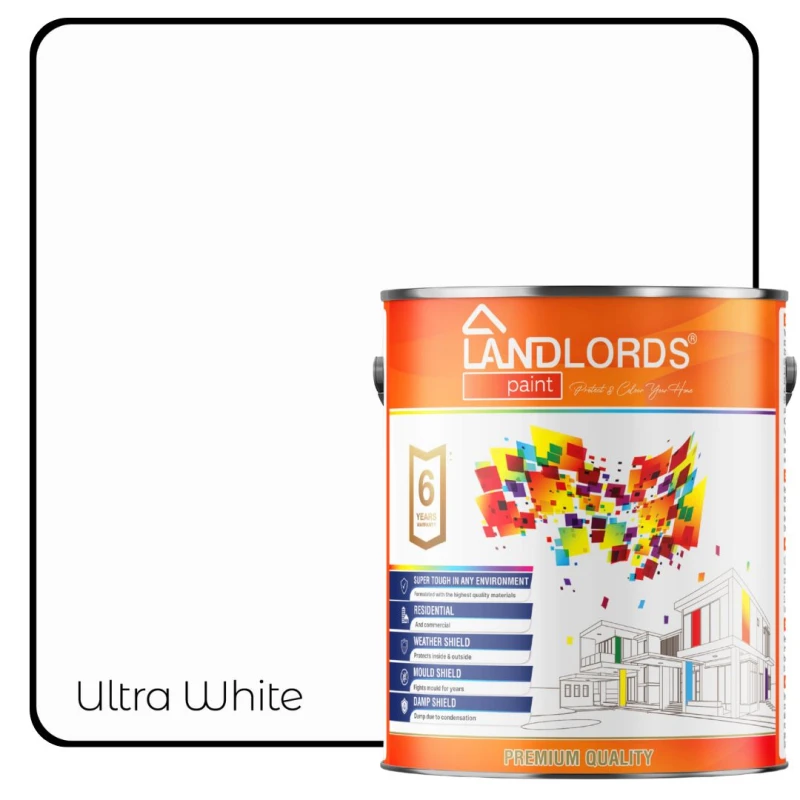 Image of LANDLORDS PAINT Shed & Fence Paint - 2.5L in Ultra White Ultra White Unisex 2.5L