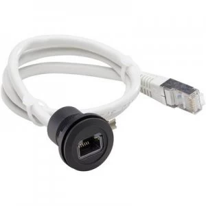 Image of NA Socket build in Plug straight RRJRJ45SW Black