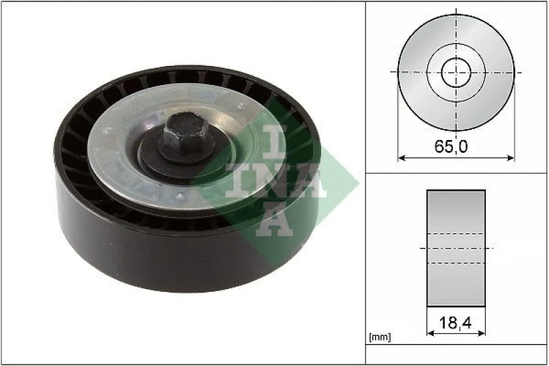 Image of Deflection / guide pulley, V-ribbed belt INA 532 0928 10