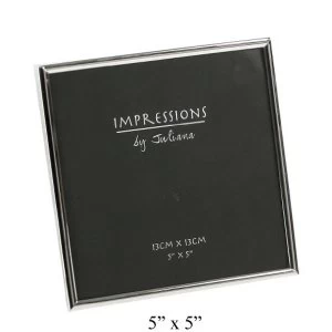 Image of 5" x 5" - Impressions Thin Silver Plated Photo Frame