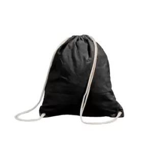 Shugon Stafford Cotton Drawstring Tote Backpack Bag - 13 Litres (One Size) (Black)