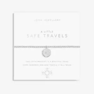 Image of Safe Travels Silver 17.5cm Stretch Bracelet 6062