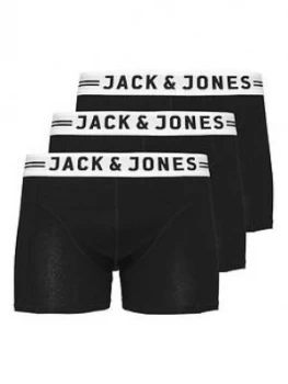 image of Jack & Jones Sense 3 Pack Trunks - Black