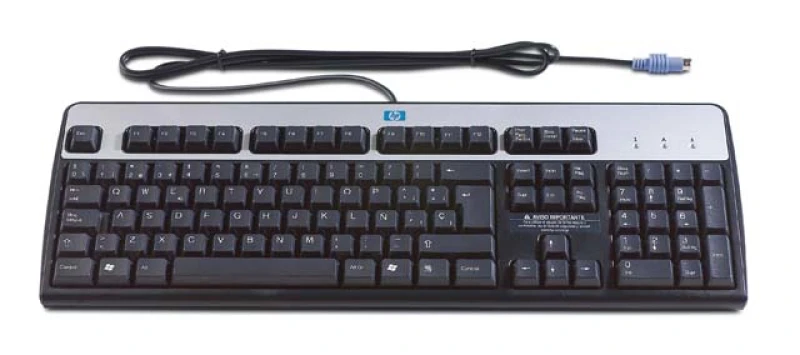 Image of HP 382925-041 keyboard PS/2 QWERTZ German Black. Silver