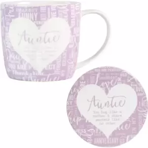 image of Said with Sentiment 7150 Auntie Mug & Coaster Set