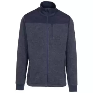 Image of Trespass Mens Farlowton Fleece Jacket (L) (Navy/Grey Melange)