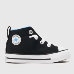 image of Converse Black And Blue All Star Hi Street Easy Boys Toddler Trainers