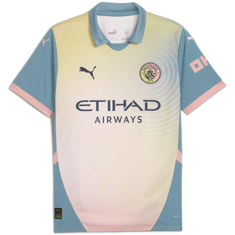 Image of Puma Manchester City FC Fourth Shirt 2024 2025 Adults - Blue Blue S
