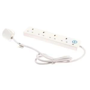 image of Extension Lead Power Surge Strip with Spike Protection 4 Way 2 Metre