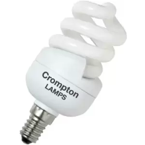 Image of Crompton Lamps CFL T2 Mini Helix Spiral 11W E14 Warm White Frosted