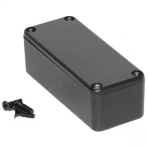 image of Hammond 1590ABK Diecast Enclosure Black (92.5 x 38.5 x 31mm)