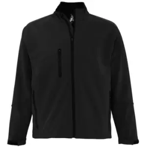 Image of SOLS Mens Relax Soft Shell Jacket (Breathable, Windproof And Water Resistant) (4XL) (Black)