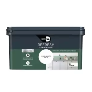 Image of Maison Deco Refresh Kitchen Cupboards, Worktops & Splashbacks Paint Cool White - 2L