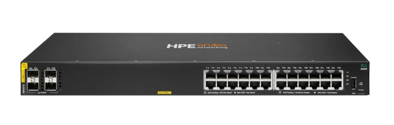 Image of HPE HPE Aruba Networking CX 6000 24p 10M/100M/1G Class4 PoE 4p SFP 1G