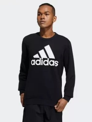 Image of adidas Essentials Big Logo Sweatshirt, Red/White, Size 2XL, Men