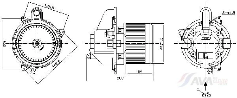 Image of Blower motor AVA COOLING SYSTEMS DA8020