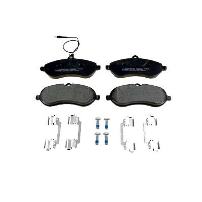 Image of ZIMMERMANN 24595.185.2 Brake pad set Front Axle, incl. wear warning contact, Photo corresponds to scope of supply, with bolts/screws Brake Pad Set,di
