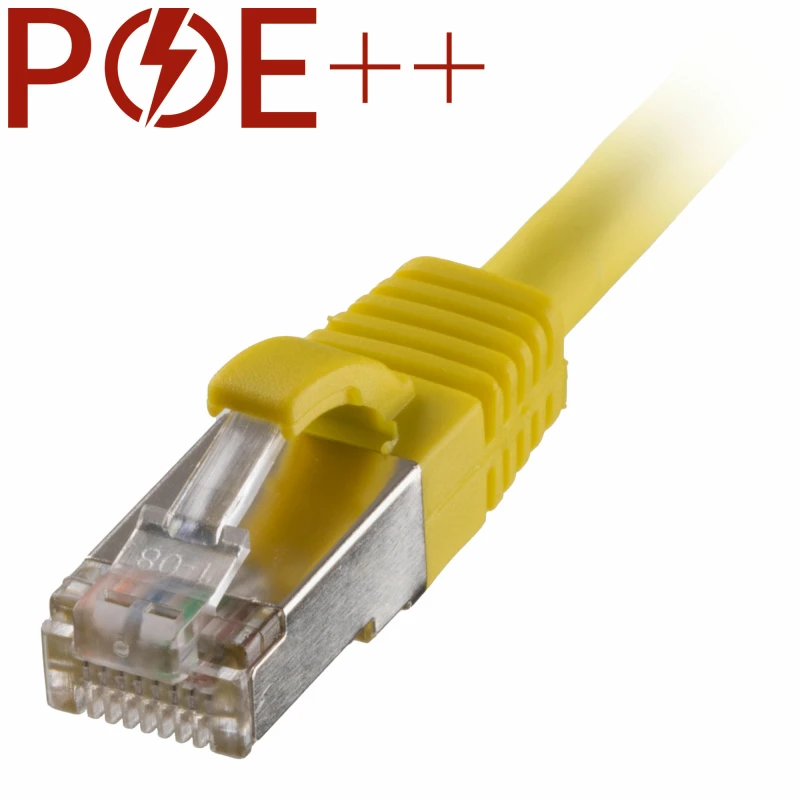 Image of Cablenet 0.5m Cat6a RJ45 Yellow S/FTP LSOH 26AWG Snagless Booted Patch