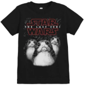 Image of Star Wars The Last Jedi Porgs Kid's Black T-Shirt - 11 - 12 Years - Black