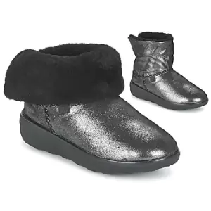 Image of FitFlop SUPERCUSH MUKLOAFF SHIMMER womens Mid Boots in Silver,4,5