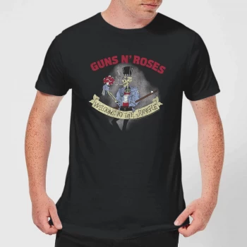 Image of Guns N Roses Jungle Skeleton Mens T-Shirt - Black - 3XL - Black