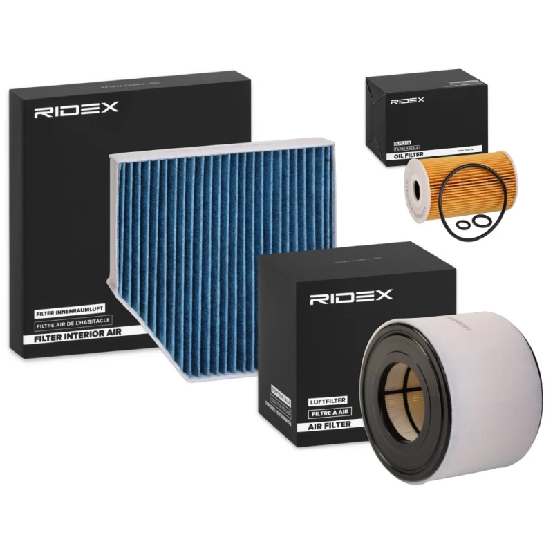 Image of RIDEX 4055F19601 Filter Set with gaskets/seals Filter Set (4055)