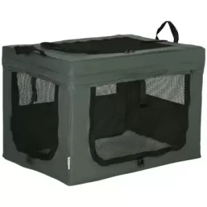Image of PawHut 60cm Foldable Pet Carrier w/ Cushion for Miniature Dogs - Grey