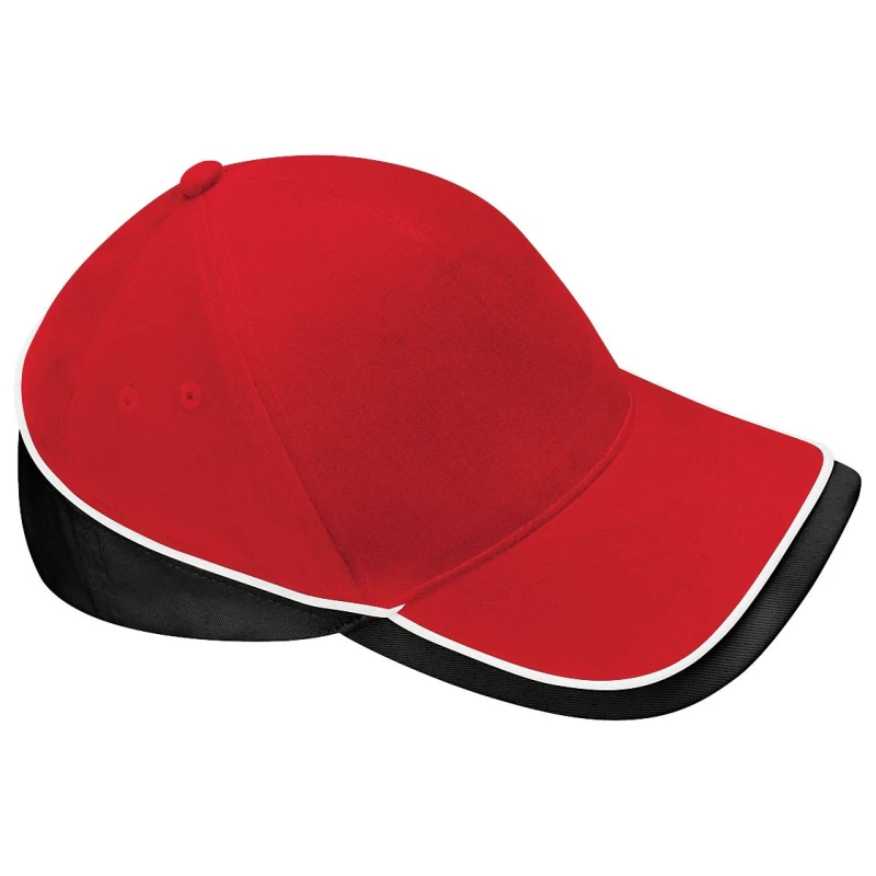 Image of Beechfield Beechfield Teamwear Competition Cap Baseball Headwear Pack of 2 in Red Red One Size Unisex 5059269088668