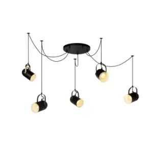 image of Swapp Retro Pendant Light - 5xE27 - Black