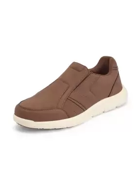 Image of Cotton Traders Mens Comfort Slip-On Shoes in Brown